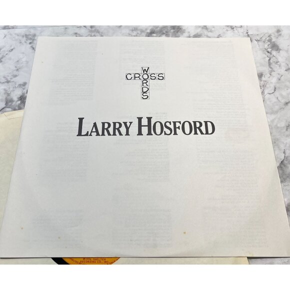 Larry Hosford Cross Words Vinyl LP Folk Rock 1976 Shelter Records + Lyric Insert - Picture 4 of 8